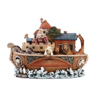 Wood Look Noahs Ark Set with Removable Animalsby Roman —