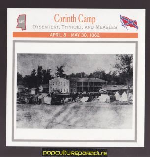 Corinth Camp Mississippi Tishomingo Hotel U s Civil War Card