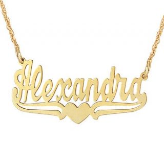 Personalized Name Plate Necklace   14K Gold —
