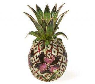 Cloisonne Pineapple Shaped Candleholder —