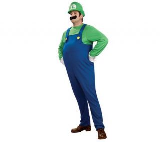 Super Mario Bros.   Deluxe Luigi Plus Adult Costume   H180234