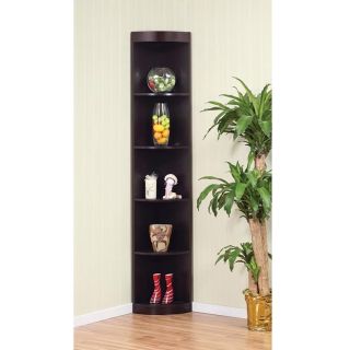 Corner Display Stand features five shelves for organization.