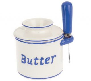 Butter Bell Crock and Matching Spreader Set —