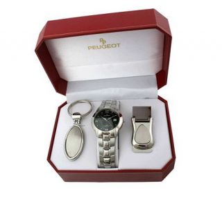 Peugeot Mens Watch Boxed Gift Set with Accessories —