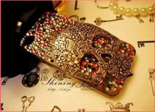3D Cool Skull Bling Assorted Color DIY for Cell Phone iPhone Case Deco