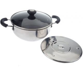 CooksEssentials Classic S/S 4 qt. Casserole with Magnetic Trivet