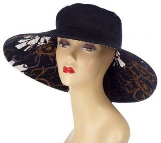 Global Glamour Reversible Wide Brim Sun Hat —