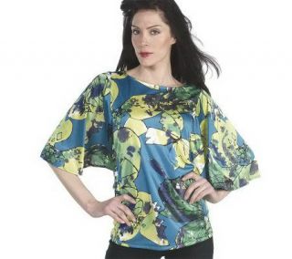 George Simonton Butterfly Print Knit Top —