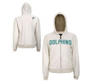 NFL Miami Dolphins Womens Jacket with SweaterLined Hood —