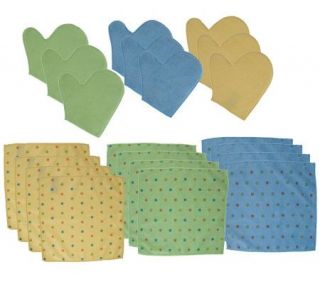 Don Asletts 20 Piece Microfiber Cloth and Mitten Set   H186742