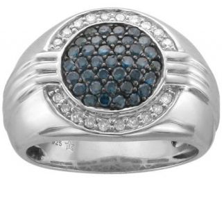 Affinity Diamond 1 cttw Gentlemans Ring, Sterling —