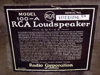 1928 RCA Model 18 Radiola w R 100A Speaker