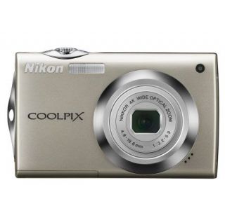 Nikon S4000 Silver 12MP Camera with 3 Touch LCD, VR, Battery