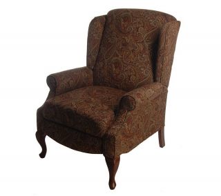 Franklin Queen Anne Style Fabric Recliner —