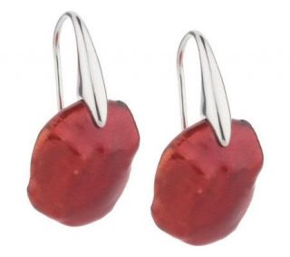 Honora Sterling Cultured Pearl 11.5mm Keshi Wire Earrings —