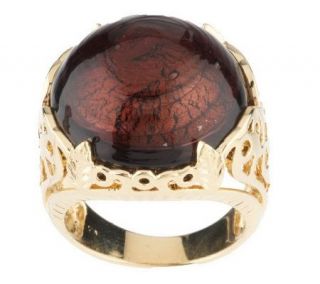 Venetiaurum Murano Glass High Polished Filigree Ring —