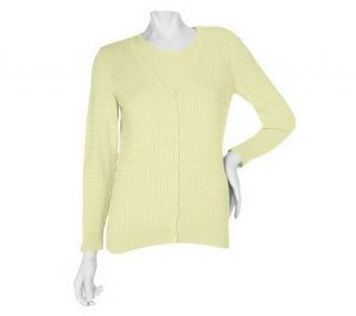 Motto Essentials Sweater Shell and Ribbed Cardigan Set   A212149