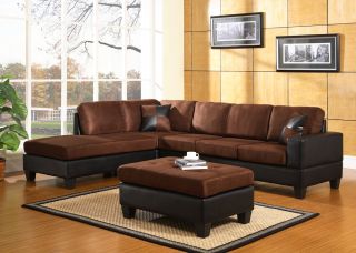 Sectional Sofa 4pcs Sectional Couch in Microfiber Sectional Sofas w