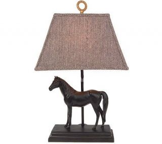Decorative Horse Lamp w/Rectangular Shade by Valerie —