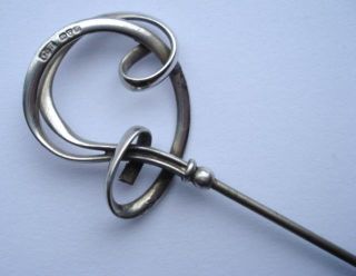 Antique Art Nouveau Charles Horner Long Silver hatpin Hat Pin Chester