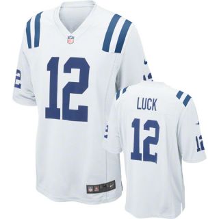  Luck Jersey White Game Replica #12 Nike Indianapolis Colts Jersey