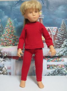 Fits 16 inch Sasha Doll Red Long Sleeve 2 Piece Leggings Outfit D128