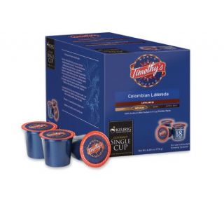 Timothys 108 pc Colombian La Vereda CoffeePacks —