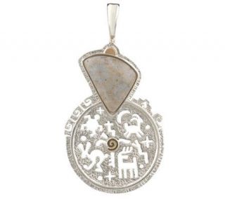 Myron Panteah Chalcedony Textured Pendant, Sterling/14K —