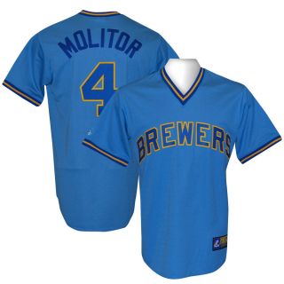Brewers Paul Molitor Cooperstown Throwback Jersey L
