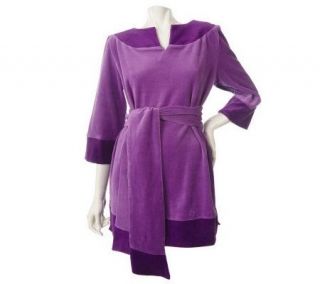 Lifestyle by Legacy Velour Banded Neck Tunic —