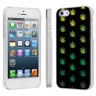 Apple iPhone 5 Snap on Hard Plastic Case Cover Weed