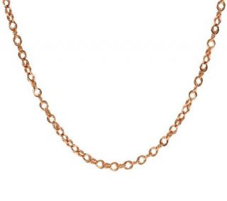 Bronzo Italia Polished Double Rolo Link Chain Necklace 