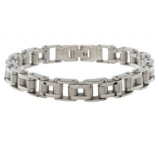 Forza Mens Stainless Steel Bicycle Link Bracelet —