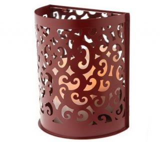 HomeReflections Indoor/Outdoor FlamelessCandle ScrollWallSconc with 