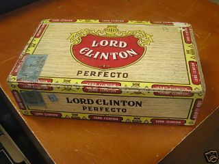 Collectabl Cigar Box Lord Clinton Perfecto 5 Cent Cigar