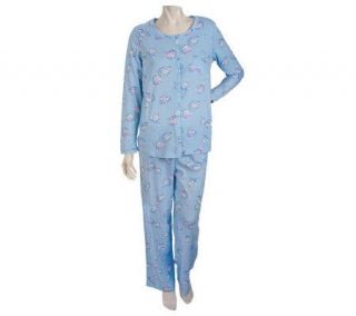 Carole Hochman Blooming Teacup 100Cotton Pajama Set —