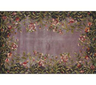 Royal Palace 53 x 83 Lavender Garden Wool Rug —