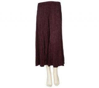 Susan Graver Faux Suede Broomstick Pleated Skirt with Godets