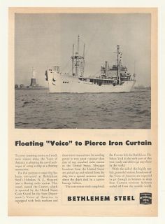 1952 Courier Voice of America SHIP Bethlehem Steel Ad