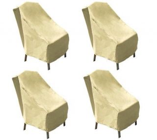 Mr. Bar B Q Premium Patio 4 Piece Chair Cover Set   Taupe —