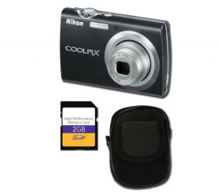 Nikon Coolpix S230 10MP Black Camera with Caseand 2GB SD Card