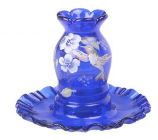 Fenton Art Glass Cobalt Blue Fairy Light —