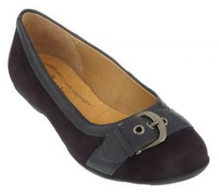 Softspots Leather Buckle Detail Flats —