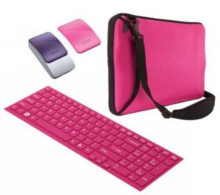 Sony Skin Pink Bundle   Mouse, Keyboard Skin &Carry Case —