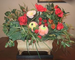  and Pomegranate Fruit Silk Flower Floral Arrangements Elegant
