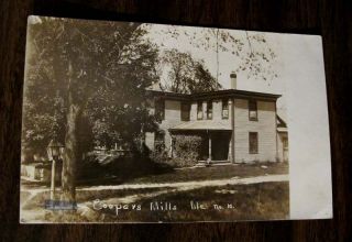 Roger Glidden House Coopers Mills Me RPPC Postcard 1910