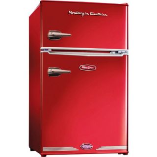  & Freezer ~ Retro Red Refrigerator Compact Small Office Dorm Bedroom