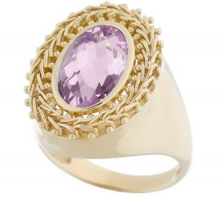 Imperial Gold Bold Gemstone Wheat Ring 14K Gold —