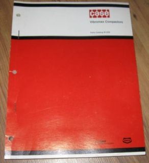 Genuine Original OE Case Vibromax Compactors Parts Catalog B1209 Dated