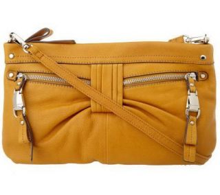 Makowsky Leather Zip Top East/West Crossbody Bag   A219158